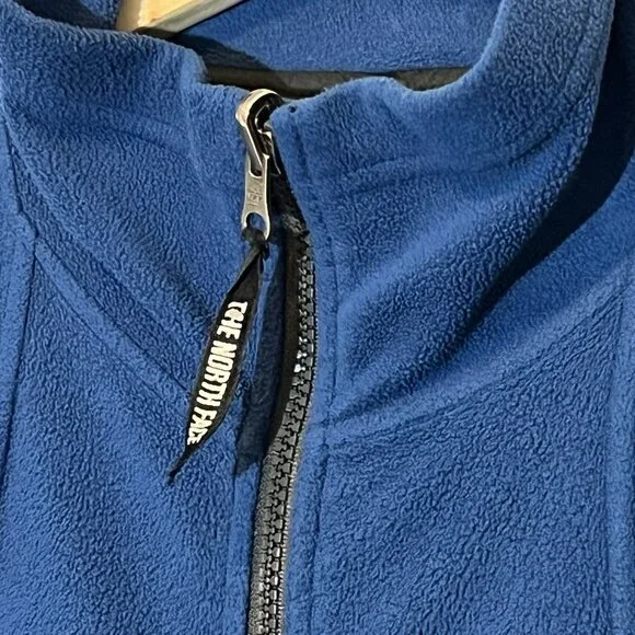 The North Face Jacket Men’s Fleece Medium Size Blue Full Zip Sweater Outdoor - Picture 7 of 11